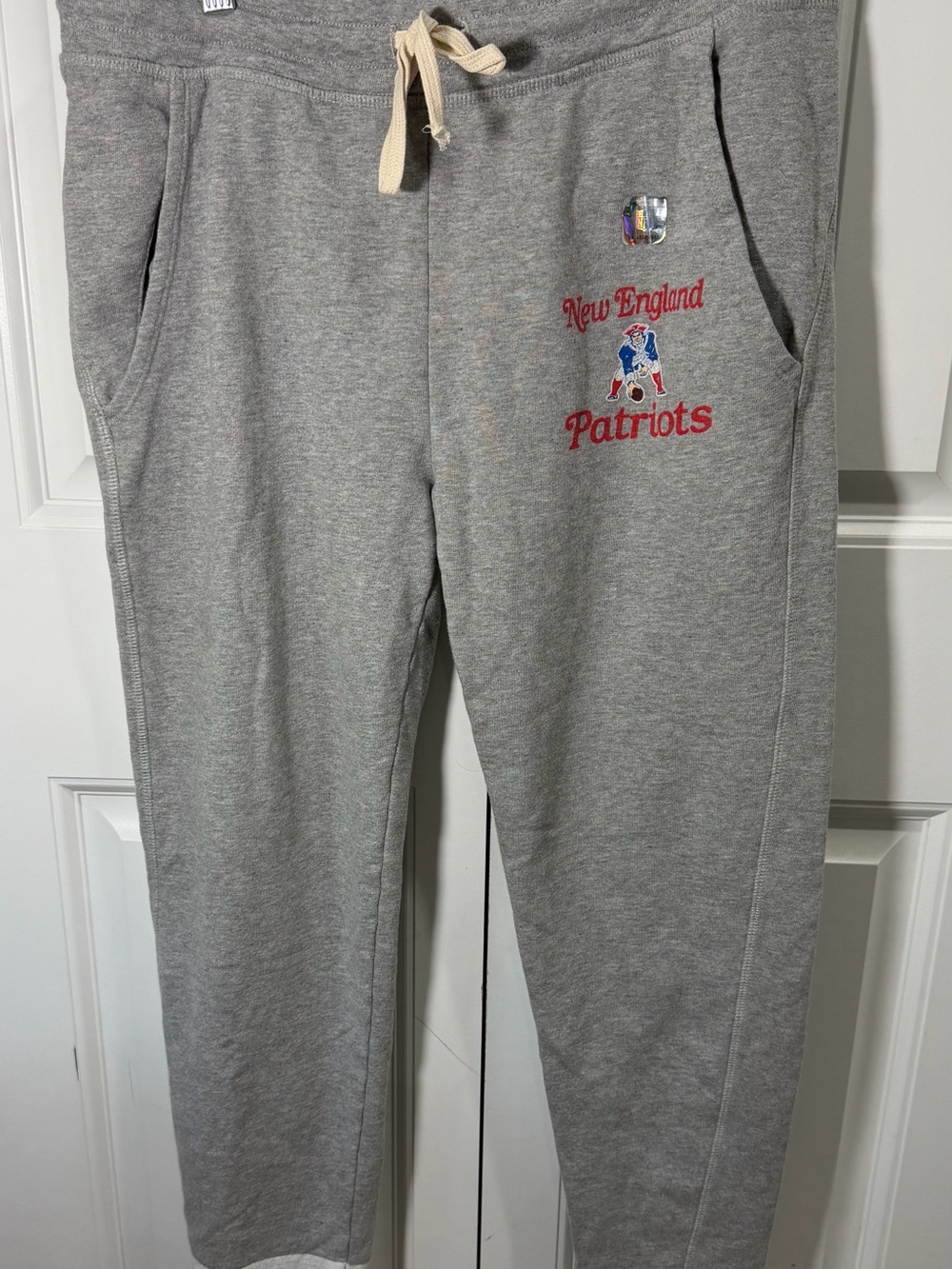 Junk Food New England Patriots Women’s Large Gray Slim Fit Joggers NFL NWOT